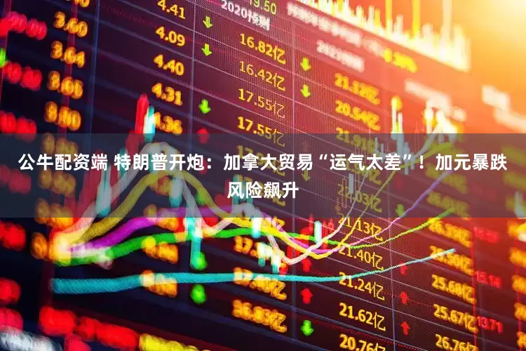 公牛配资端 特朗普开炮：加拿大贸易“运气太差”！加元暴跌风险飙升