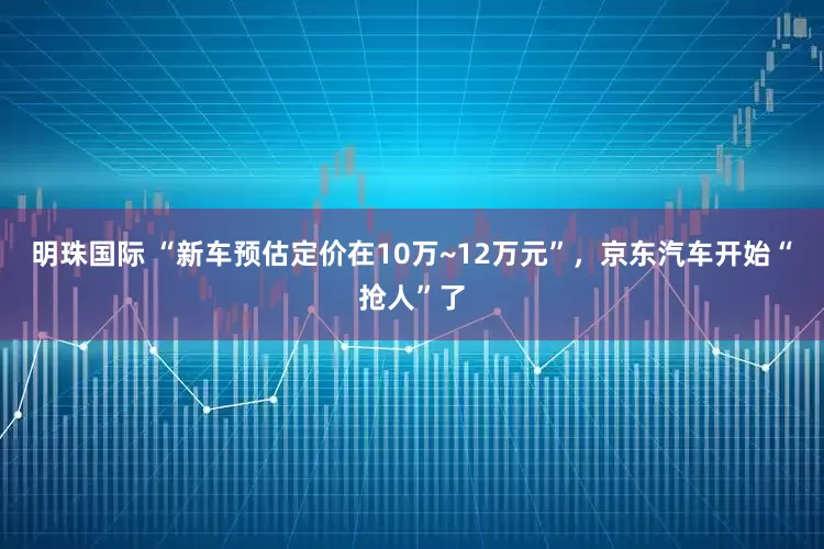 明珠国际 “新车预估定价在10万~12万元”,京东汽车开始“抢人”了