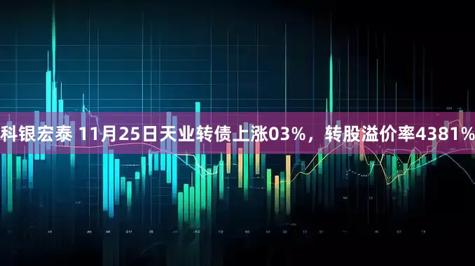 科银宏泰 11月25日天业转债上涨03%，转股溢价率4381%